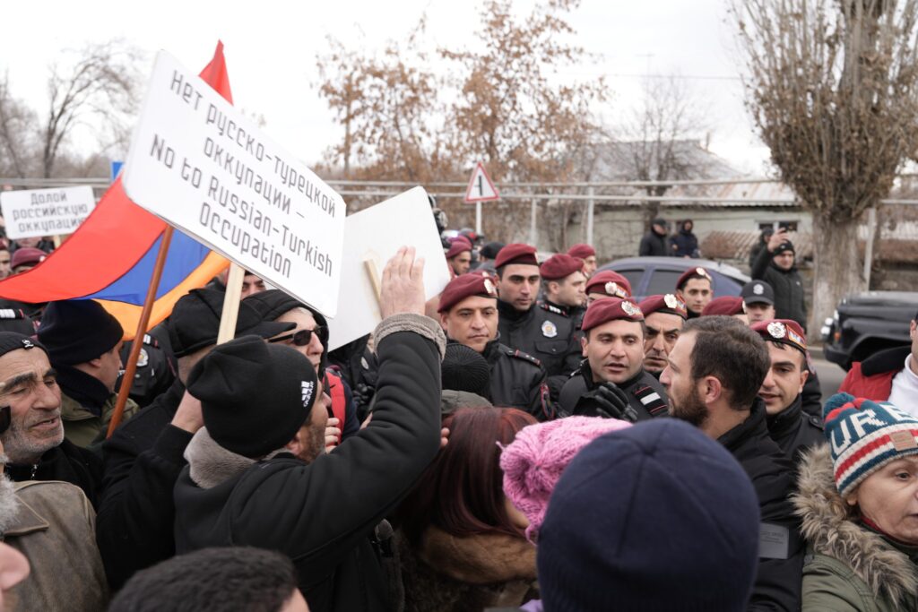 Gümrü'de Rusya karşıtı gösteri